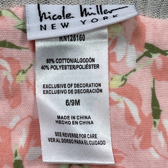 NICOLE MILLER Infant Baby Girl Bib - Picture 5 of 6